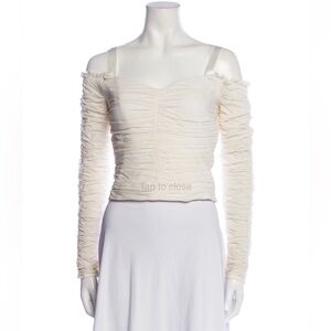 Ronny Kobo Silk off the shoulder top